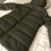 Nautica Dark Green Puffer Coat With Faux Fur Trim Hood