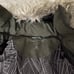 Nautica Dark Green Puffer Coat With Faux Fur Trim Hood
