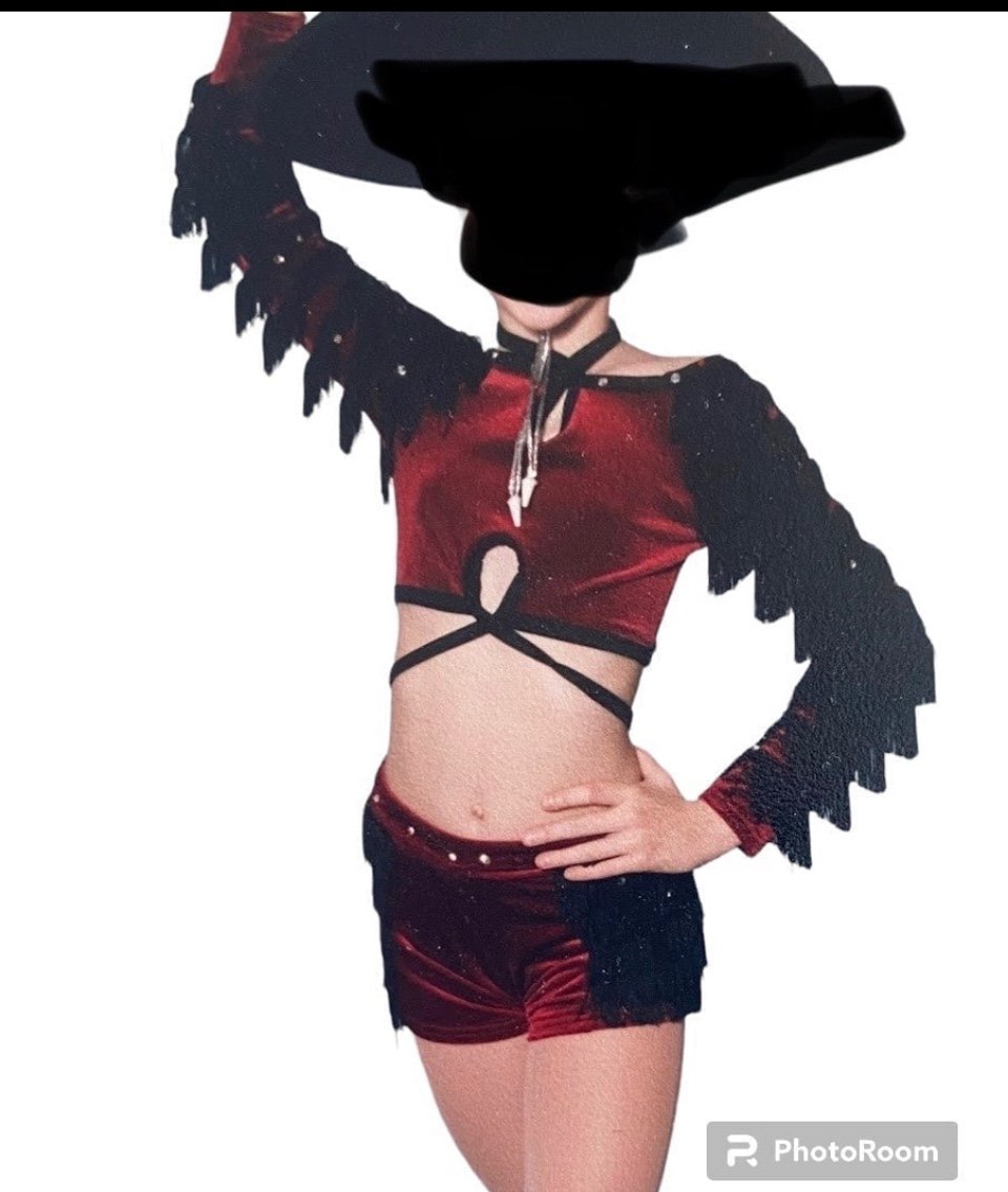 Spanish Red & black dance costume, MC