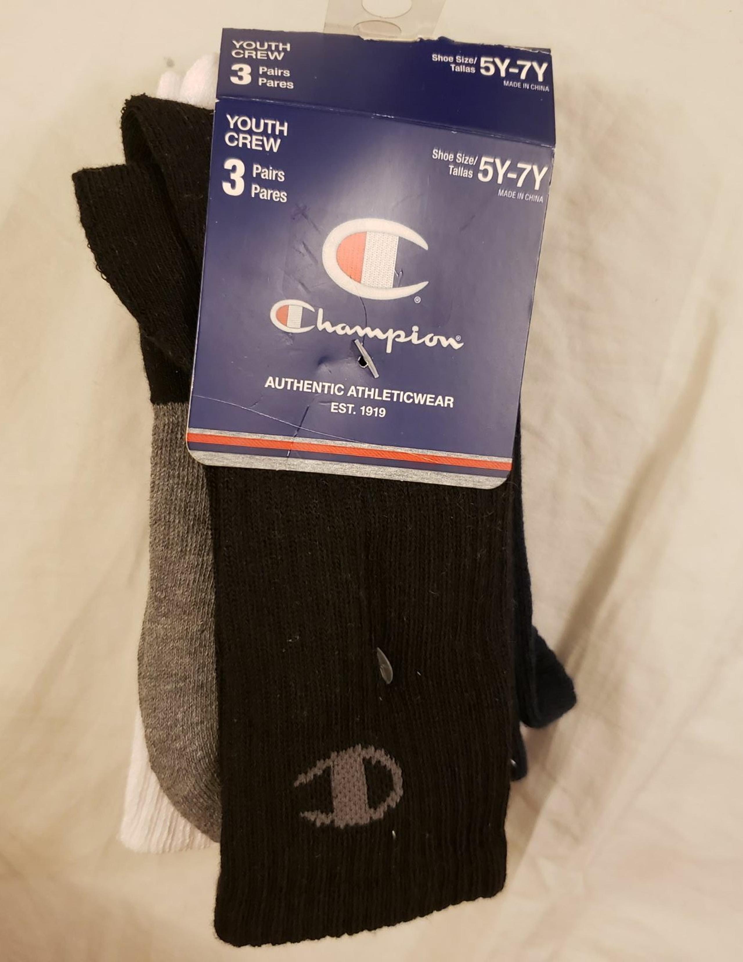 Champion youth Crew socks 3 pack