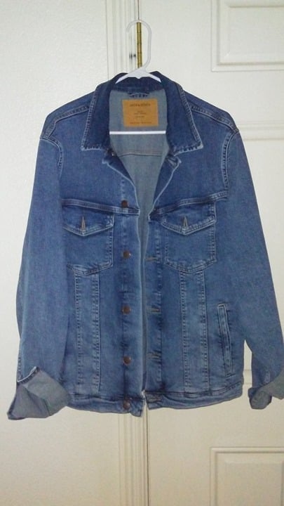 New Unisex Jack & Jones Blue Denim Jean Jacket