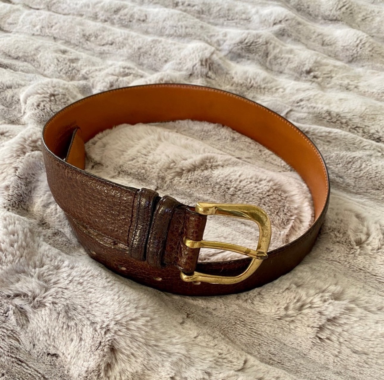 COACH Vintage Belt Mahogany Water Buffalo and Brass