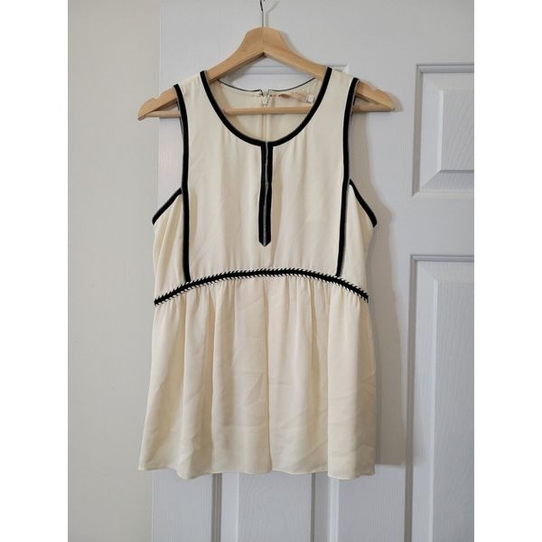 Tory Burch Womens Sleeveless Silk Scoop Neck Top Blouse Size 6 NWT