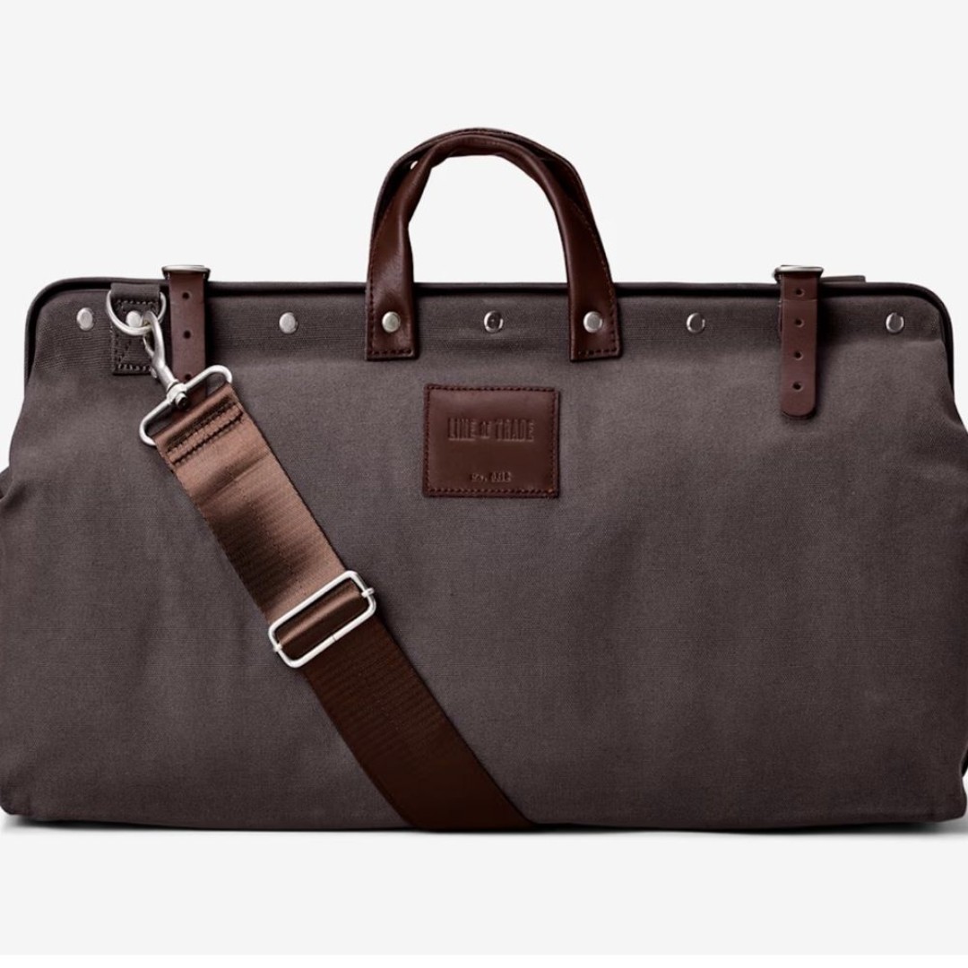 Line of Trade weekender bag brown grey 0312 regular NWOT New