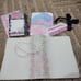Pelle A6 planner with unicorn glitter edge.