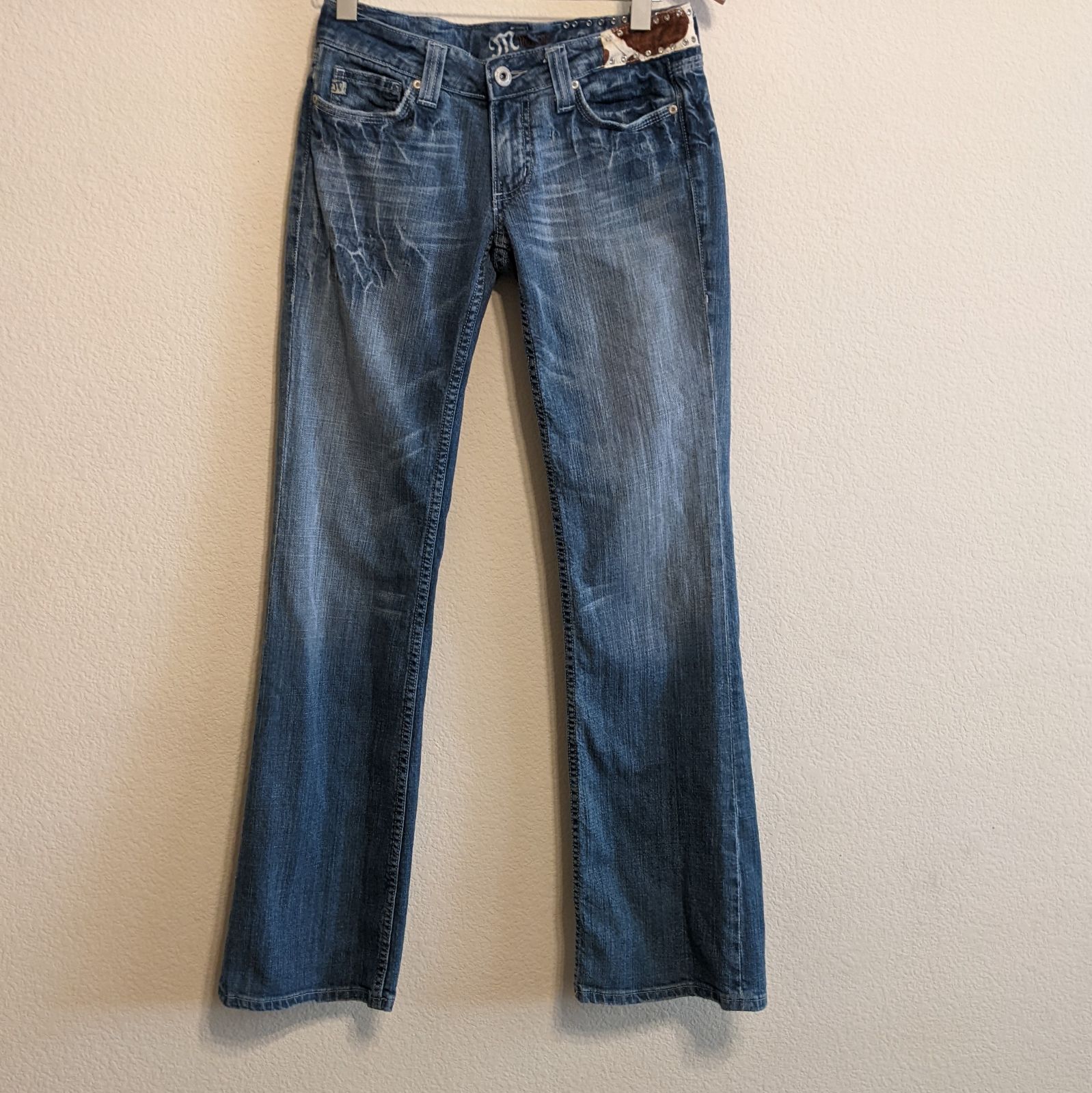 Miss Me Jeans Size (29) Cowhide Med Venice Boot Cut Style