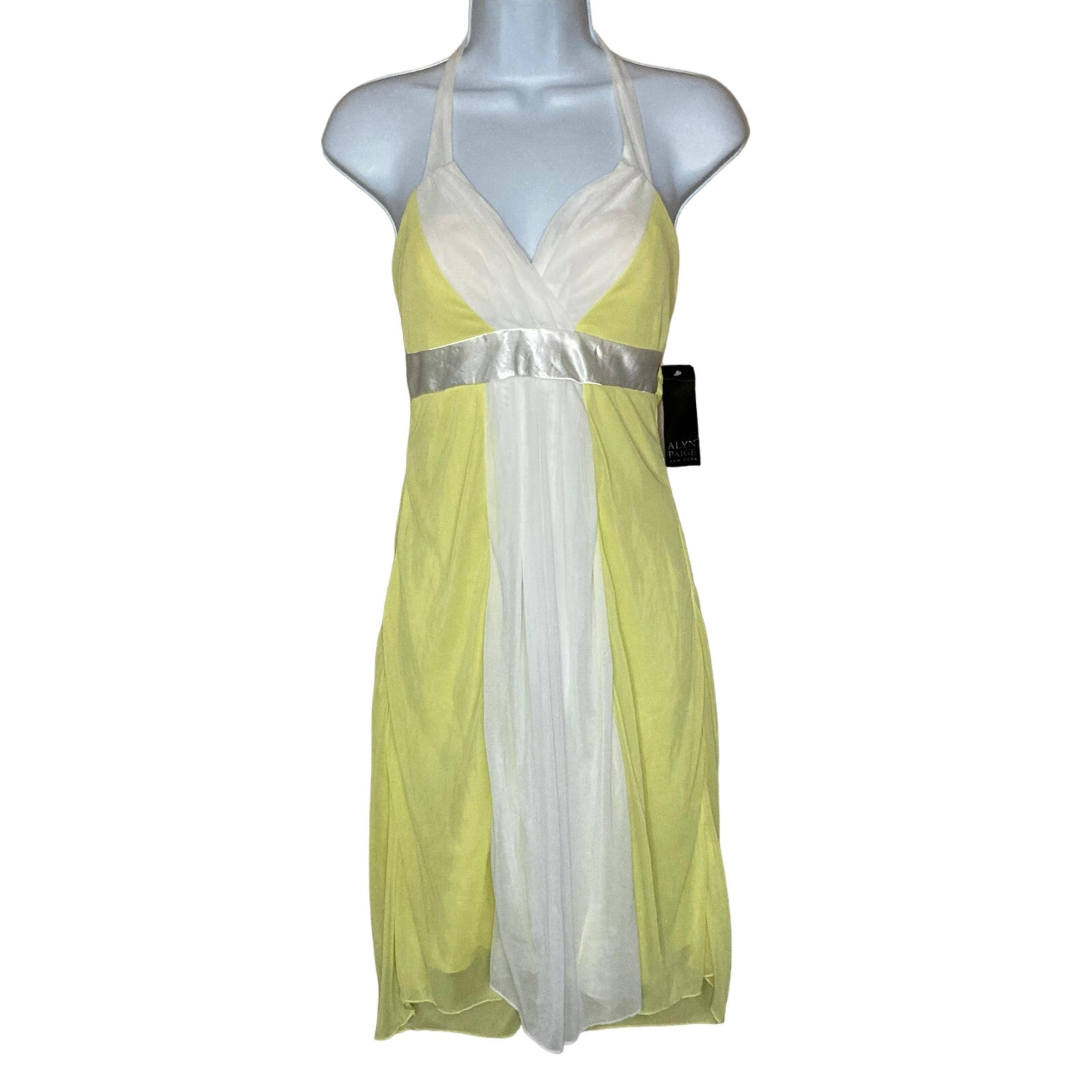 Alyn Paige Halter Dress Flowy Surplice V-Neck Empire Waist Back Tie Small NWT