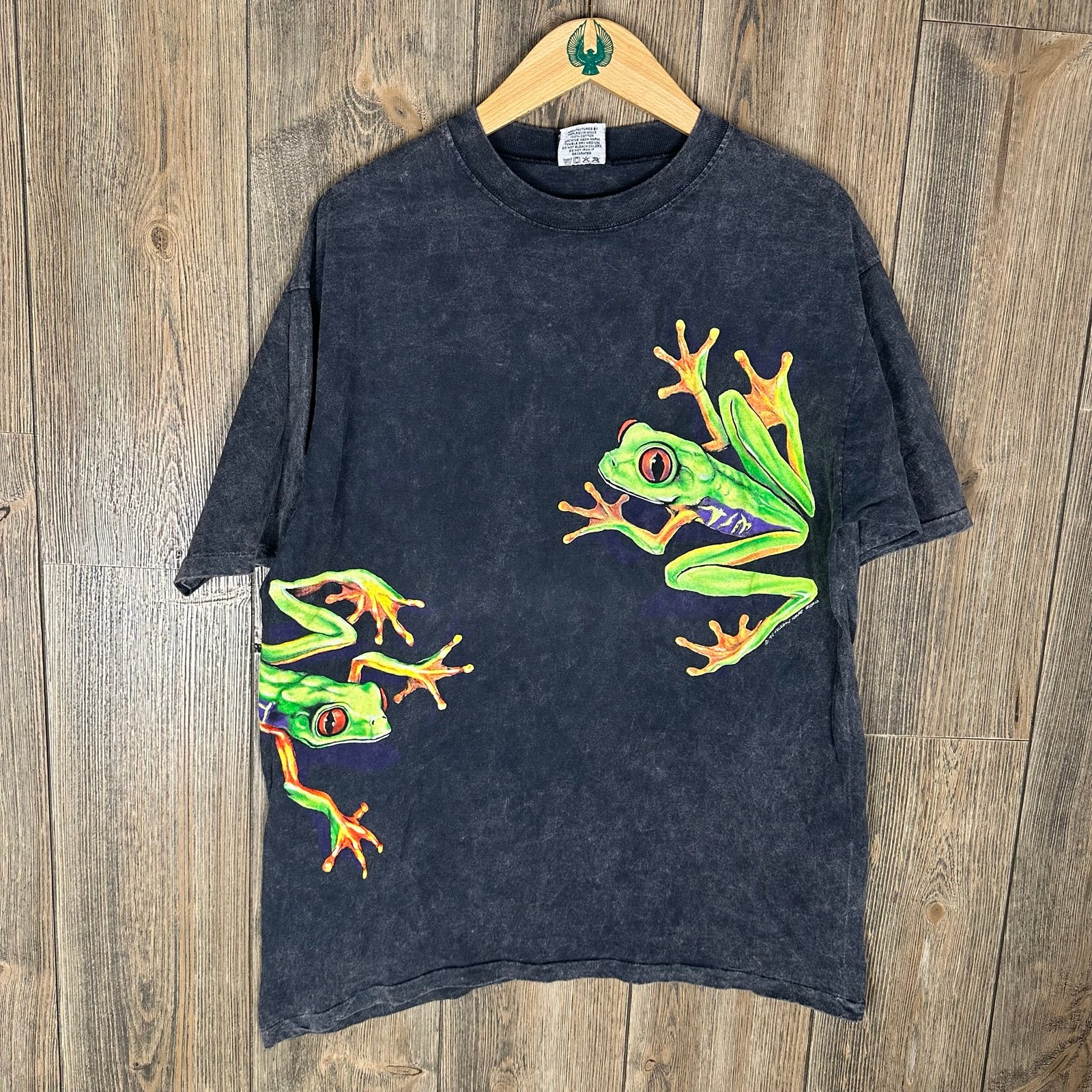 Vintage 1994 Harlequin Nature Graphics Tree Frogs Wraparound Size Large