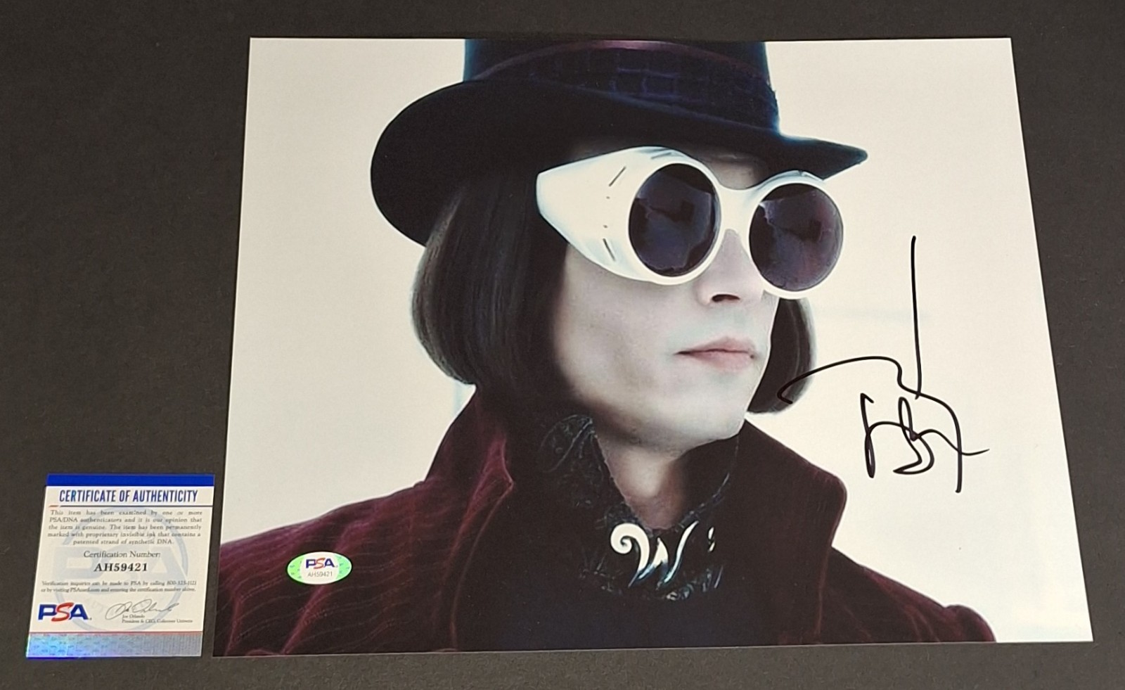 Johnny Depp autographed 11x14 PSA COA