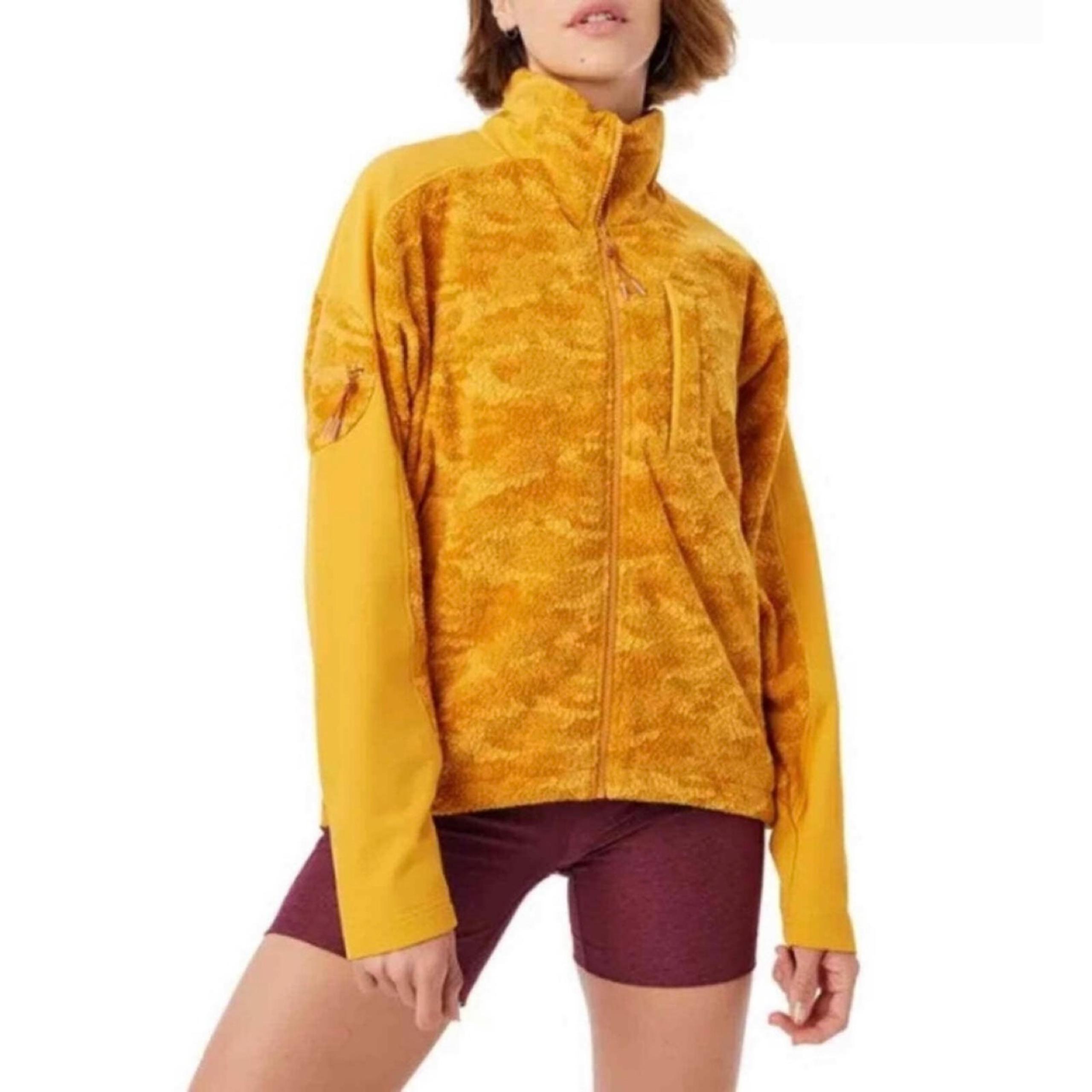 NWT Outdoor Voices PrimoFleece Cider Cloud Unisex Full Zip Fleece Jacket