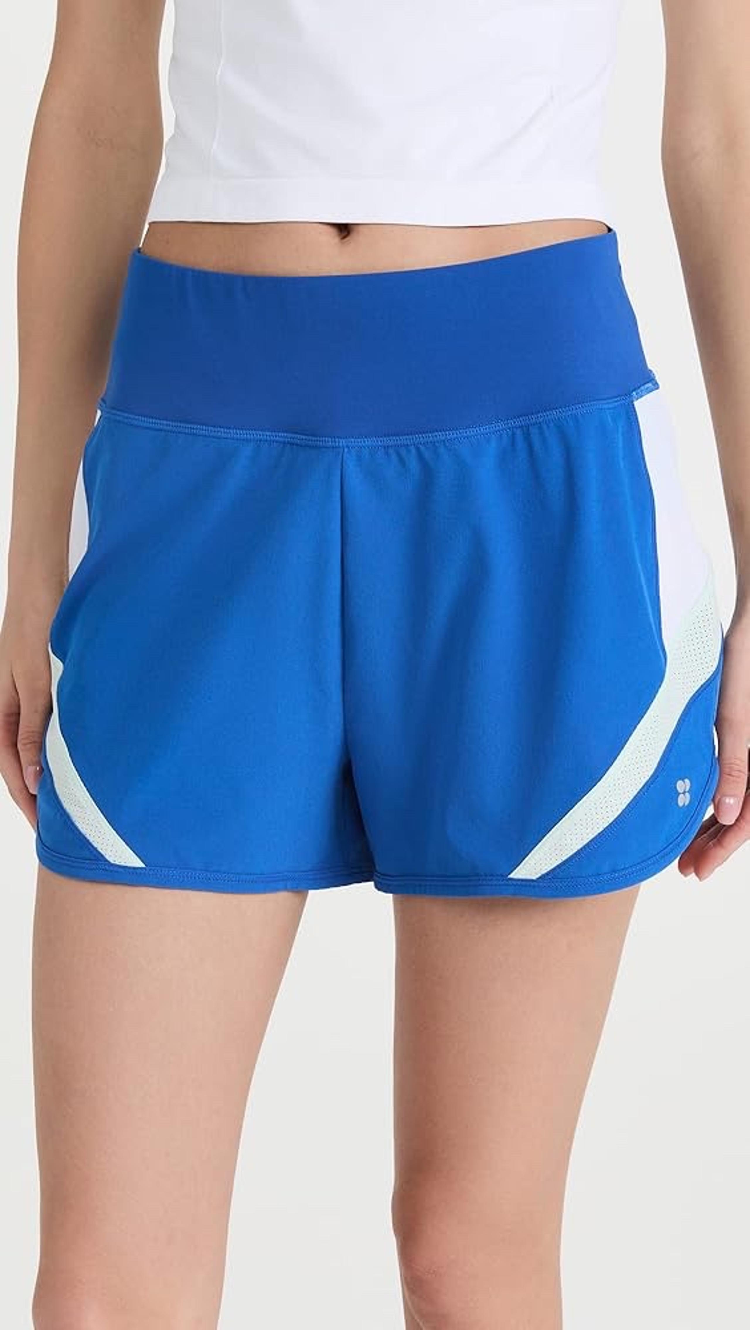 Sweaty Betty Women's Track Speed 3.5 Running Shorts - Small -Oxford Blue