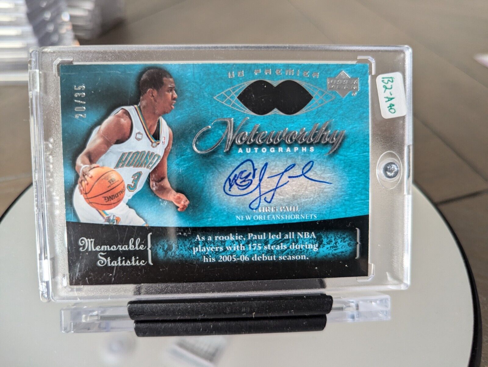 2007 Nba Ud Premier Noteworthy Chris Paul Auto Card Nw-Cp 20/35