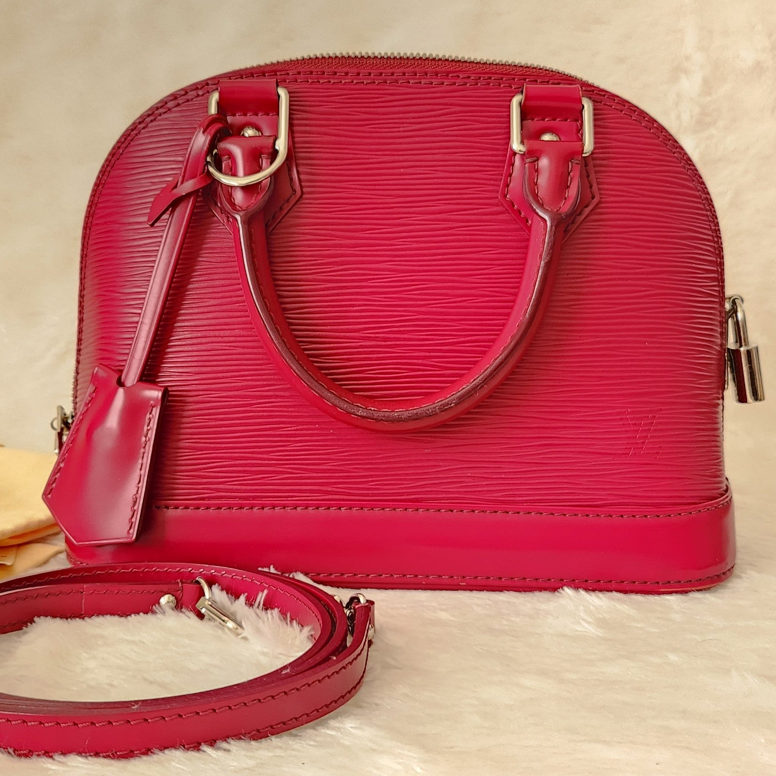 Louis Vuitton Alba BB Epi Leather Fuchsia Pink