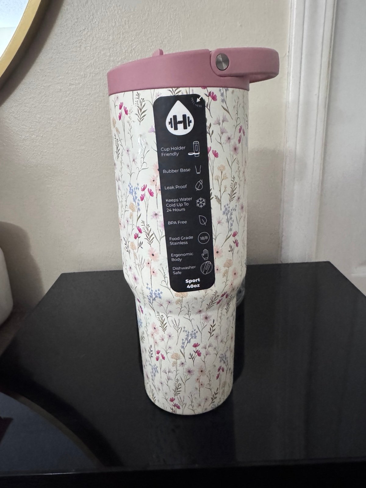 Hydrojug Wildflower Sport 40oz Tumbler