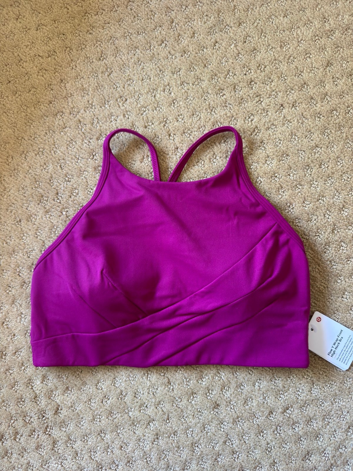 Lululemon flow Y wrap front high neck bra size 6