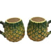Vintage Pineapple Tea Set Teapot with Lid and 4 Matching Mugs Tropical Coffee