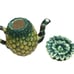 Vintage Pineapple Tea Set Teapot with Lid and 4 Matching Mugs Tropical Coffee