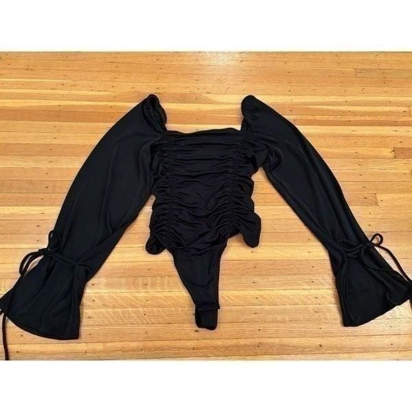 Free People Intimately Meant to Be Black Bodysuit