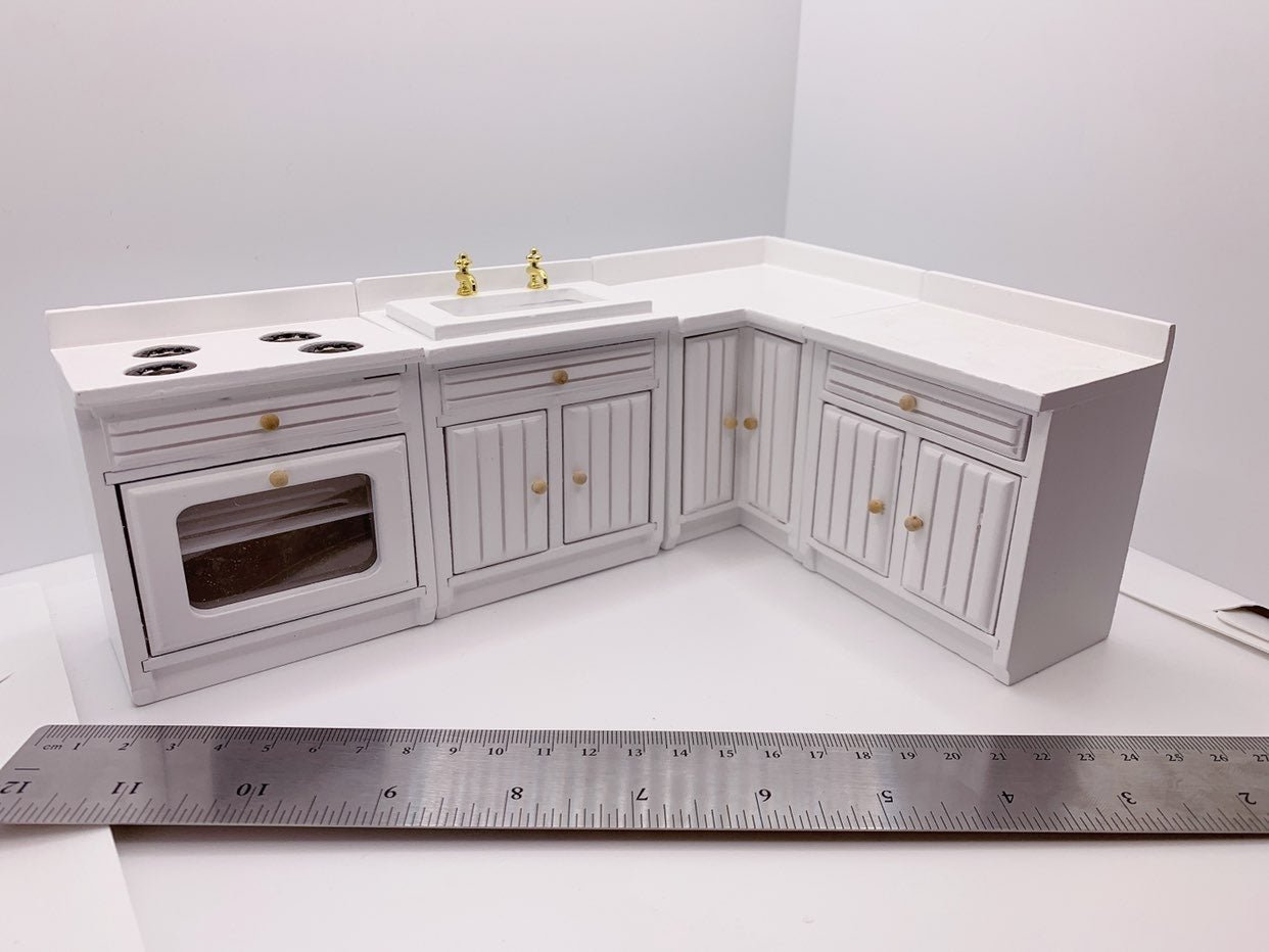 Dollhouse miniature kitchen set