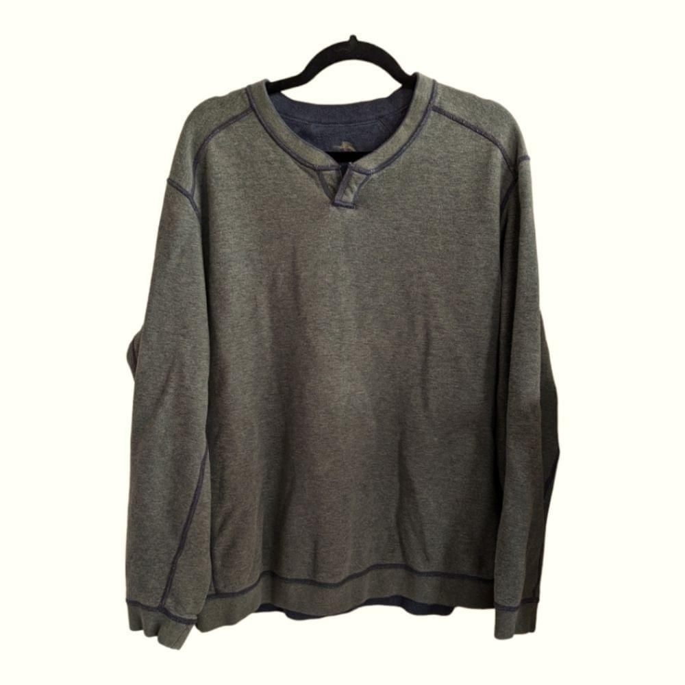 Tommy Bahama Flipshore Abaco Sweatshirt Reversible Olive & Navy Men's XXL