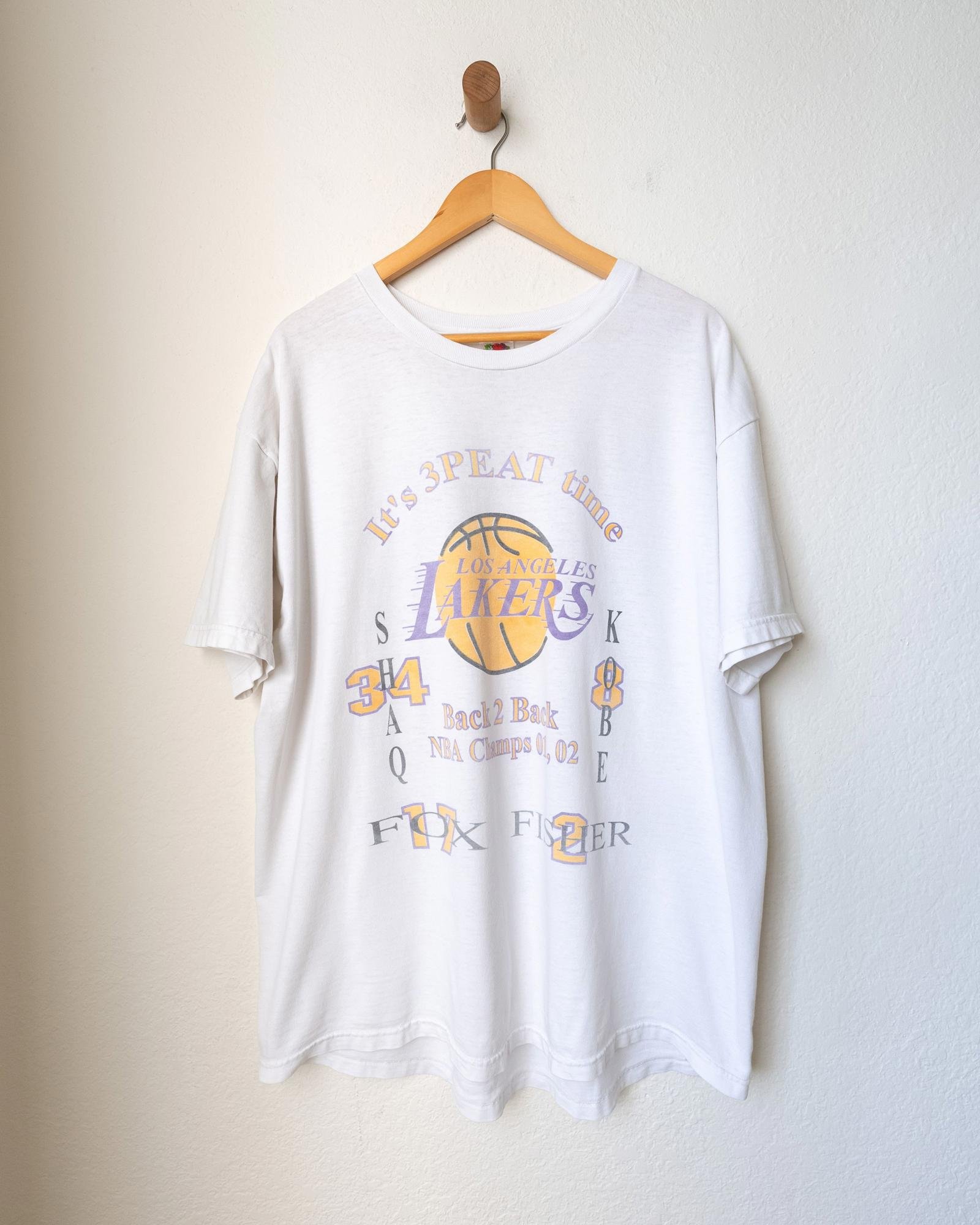 Vintage Los Angeles Lakers 3 Peat Champions T Shirt