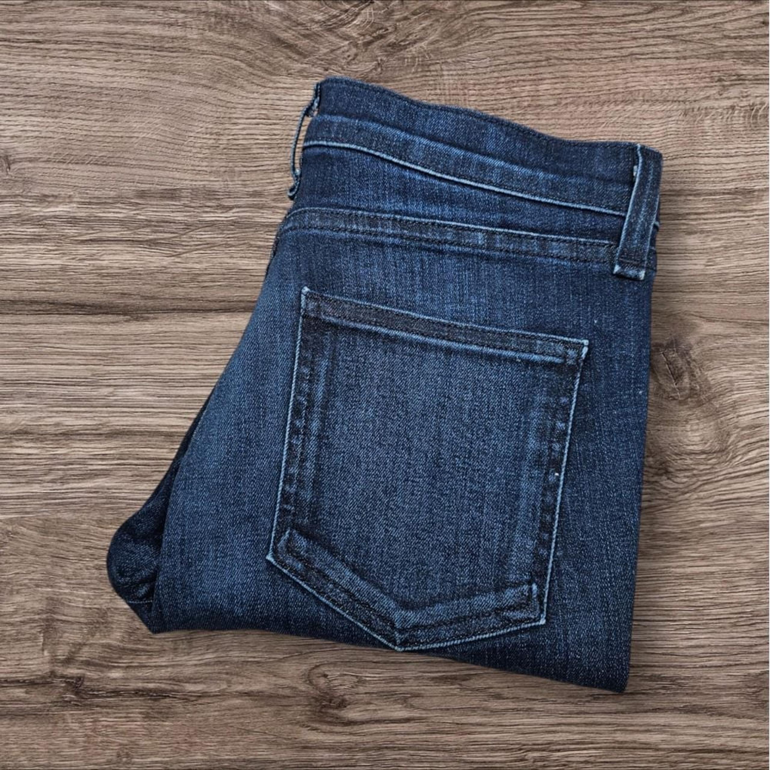 Veronica Beard Carolyn Baby Boot Jeans Size 26 Dark Wash High Rise Stripe Denim