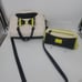 Betsey Johnson Black and Yellow Quilted purse and matching wallet