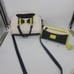 Betsey Johnson Black and Yellow Quilted purse and matching wallet