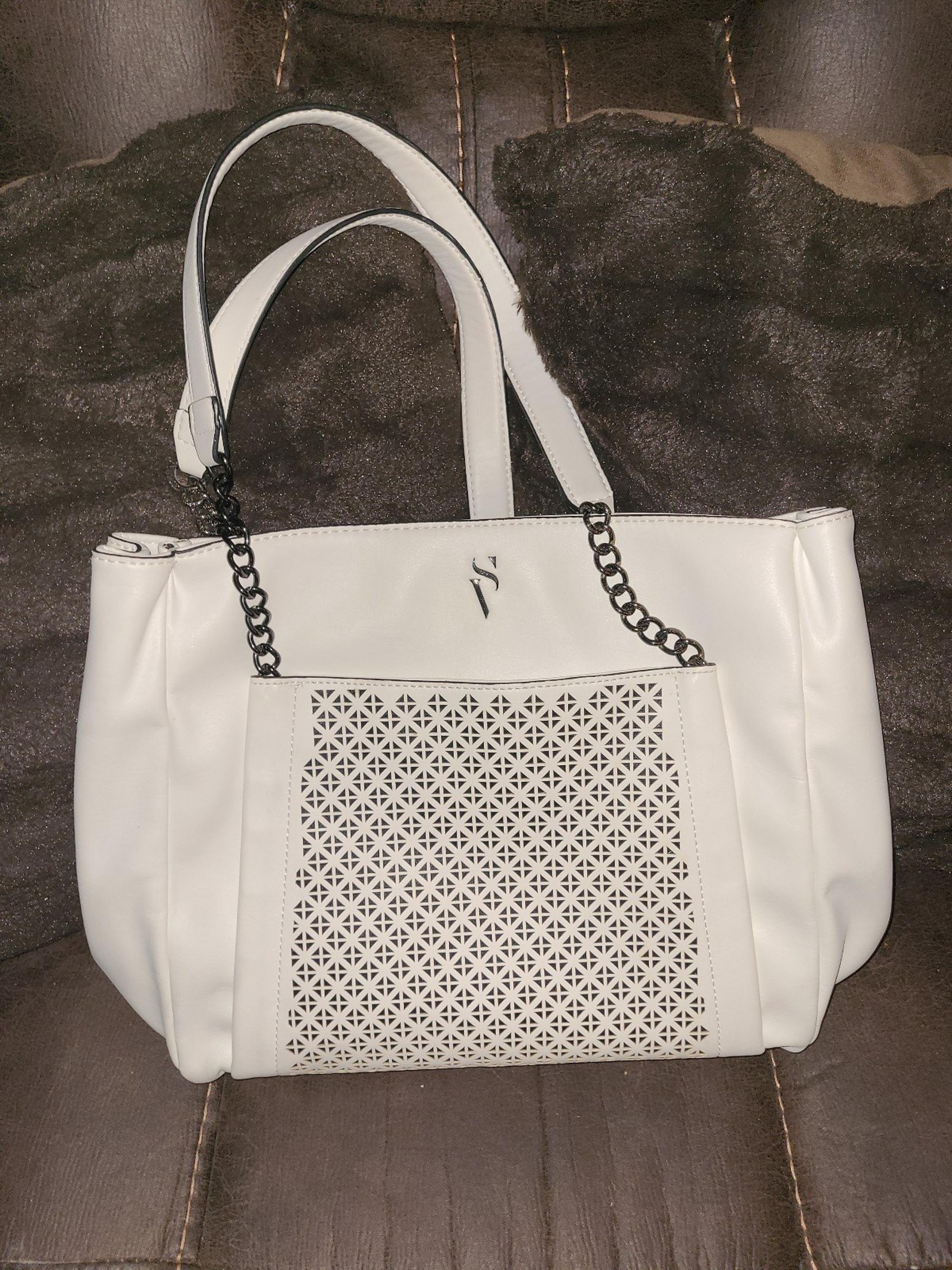 Simply Vera Wang Leather handbag purse White Shoulder Bag