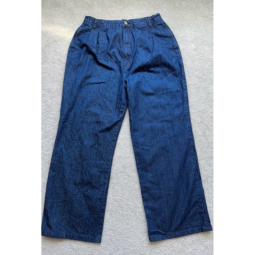 FRAME Denim Wide Leg Flare Pleated Chambray Chino Cropped Women Pants Size 28