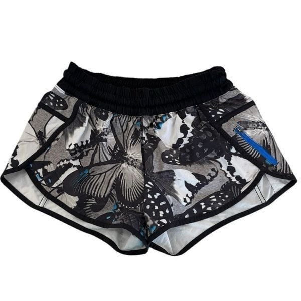 Lululemon Womens Exploded So Fly Butterfly Angel Wing Tracker Short Black Size 6