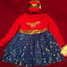 Toddler Wonder Women Dress Costume-Size 18-24 mths-Brand New
