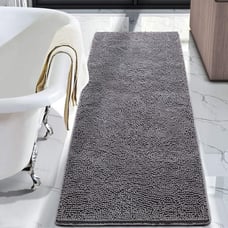 Luxury Bathroom Rug Shaggy Bath Mat 24 x 60 Inch, Washable Non Slip Bath