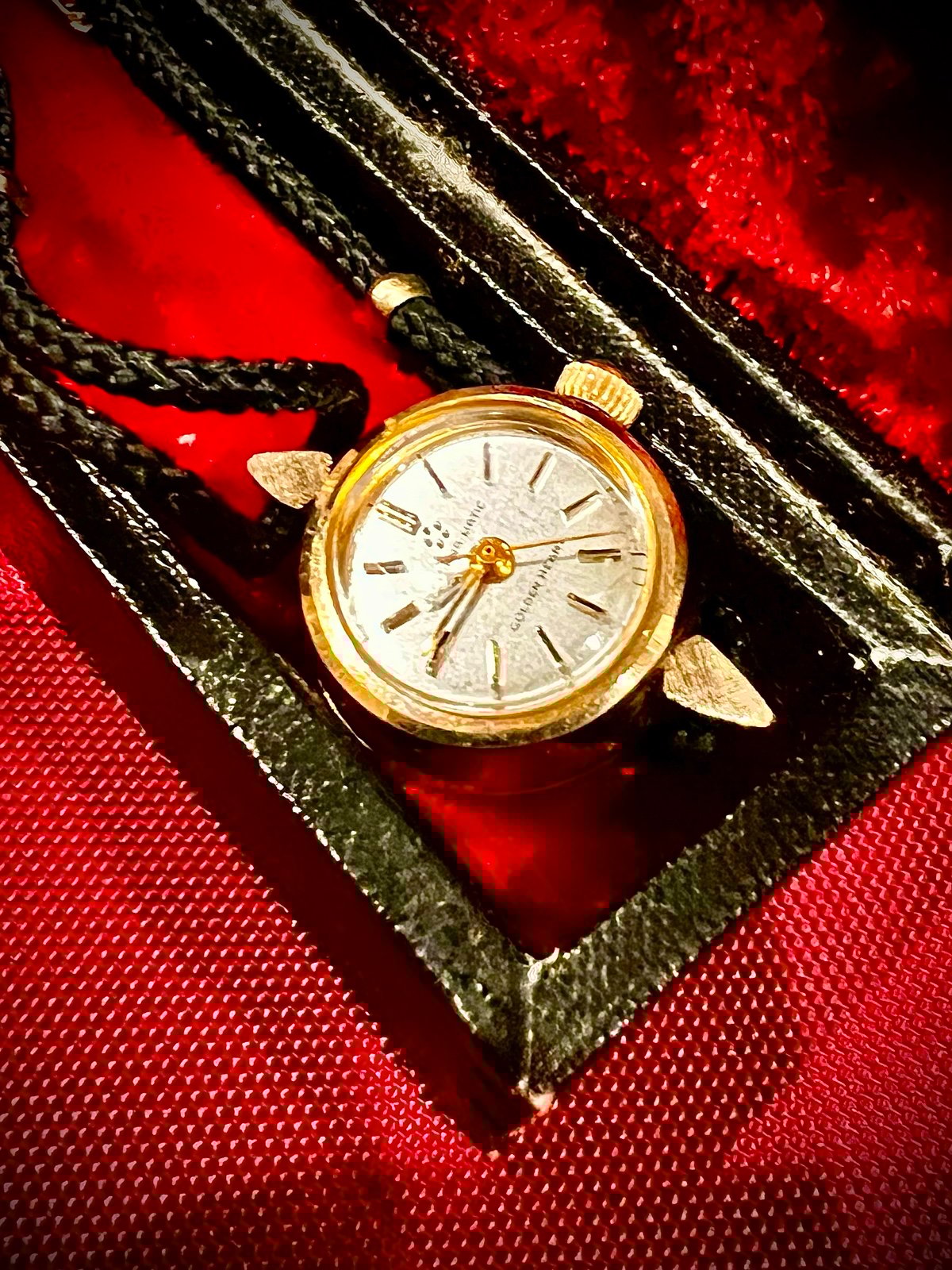 #985-A ETERNA MATIC GOLDEN HEART 14K GOLD FILLED WATCH