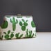 Ladies Clutch with Shoulder Strap, Cactus Clutch, Kisslock Frame Buckle Walle