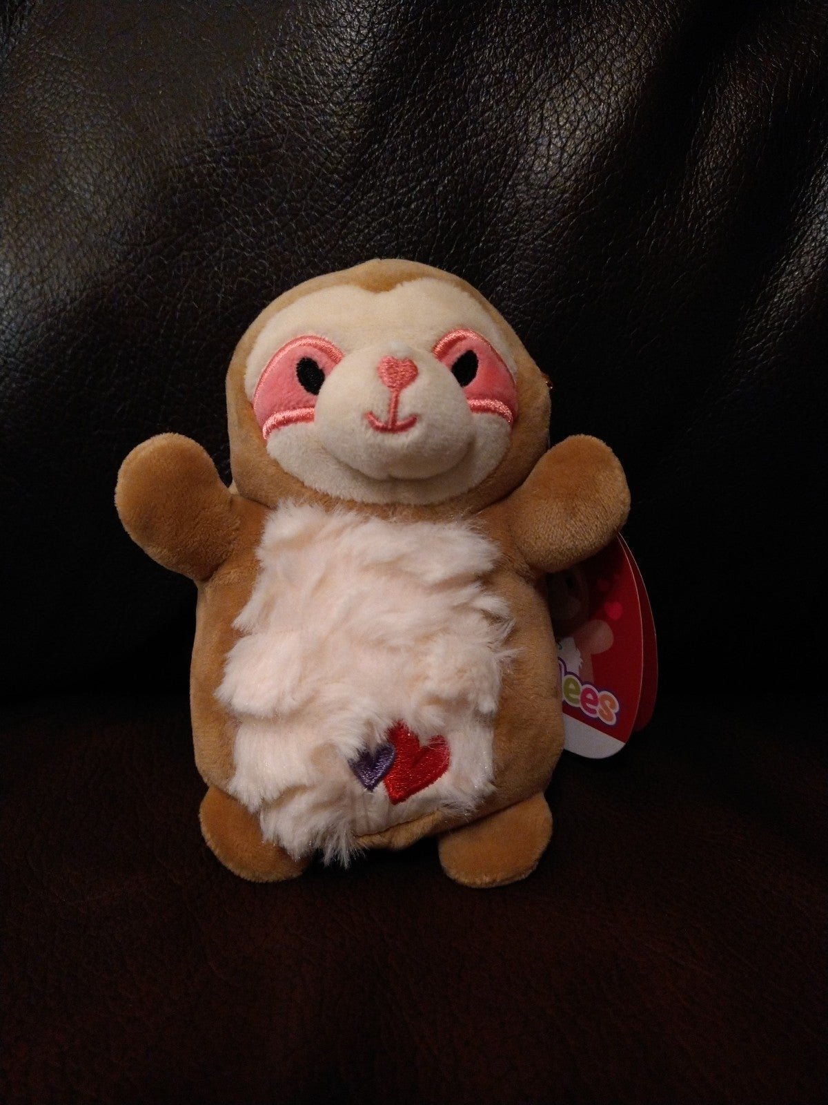 Squishmallow 2022 Valentine's edition 5 inch Simon sloth hugmees