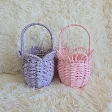 PINK AND PURPLE SCALLOPED EASTER BASKETS