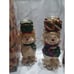 2 Vintage Holiday Treasures Christmas Snowman 9” Votive Holiday Candle Holder