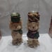 2 Vintage Holiday Treasures Christmas Snowman 9” Votive Holiday Candle Holder
