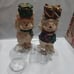 2 Vintage Holiday Treasures Christmas Snowman 9” Votive Holiday Candle Holder