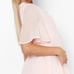 NWT BOOHOO MATERNITY DOBBY PINK RUFFLE WRAP SKATER DRESS Size 6