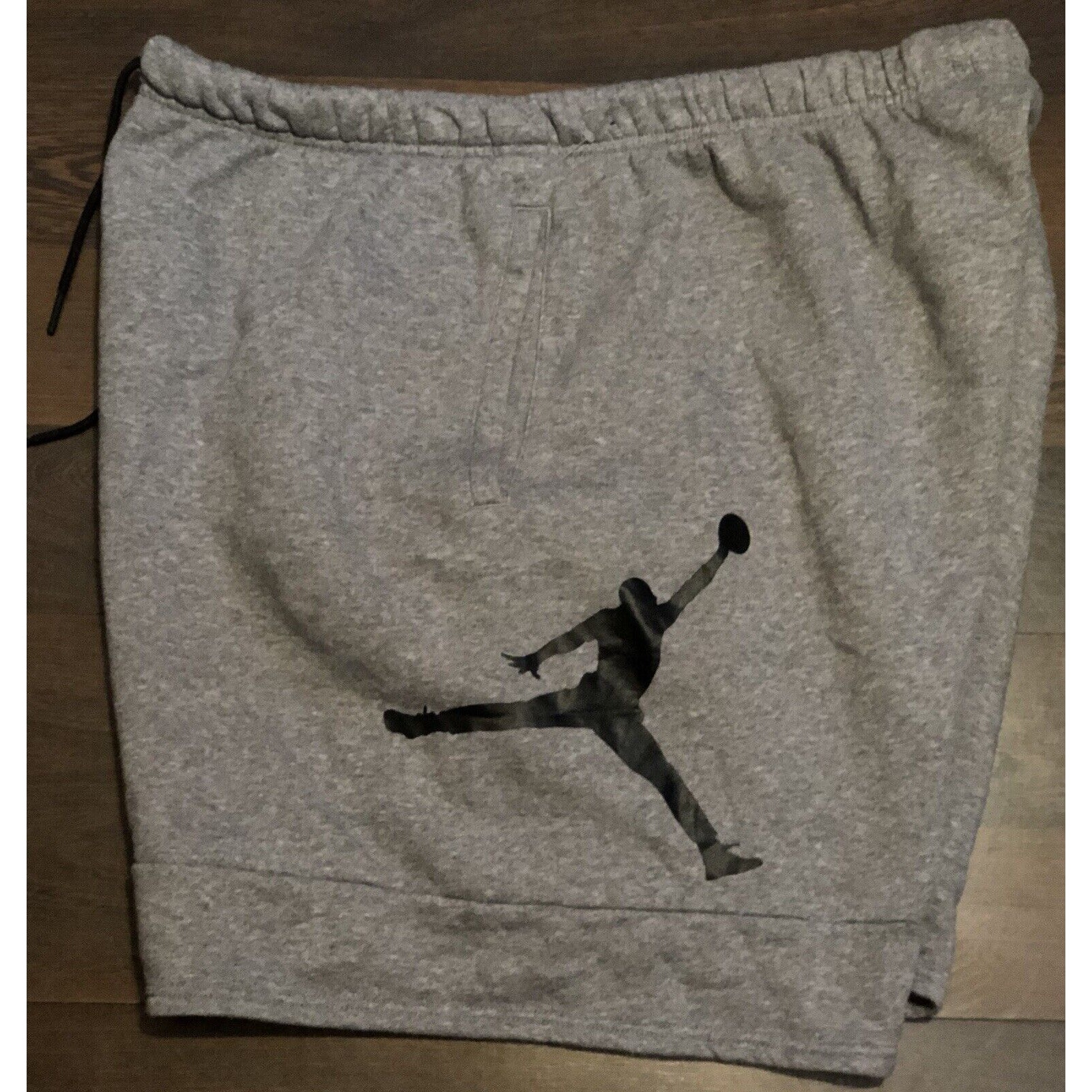 Men's Air Jordan Jumpman Grey Fleece Gym Shorts Training XXL~ Fast shipping!