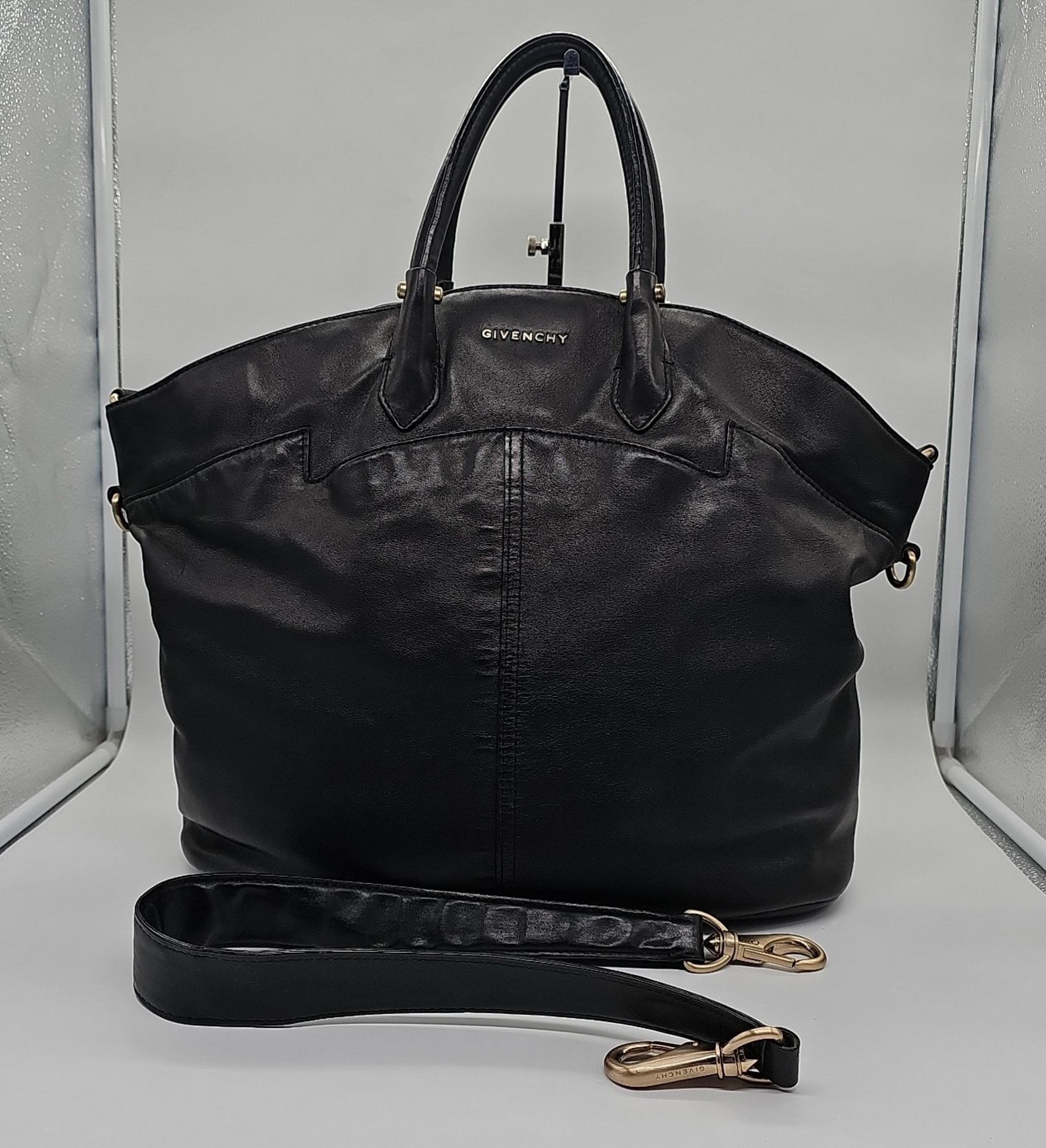 Givenchy Handbag Shoulder Bag Antigona Two Way Leather Black Authentic