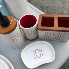 Rae Dunn 4 piece Christmas Holiday Bath set