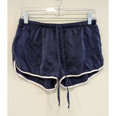 Lilysilk Navy Blue and White Silk Pajama Shorts