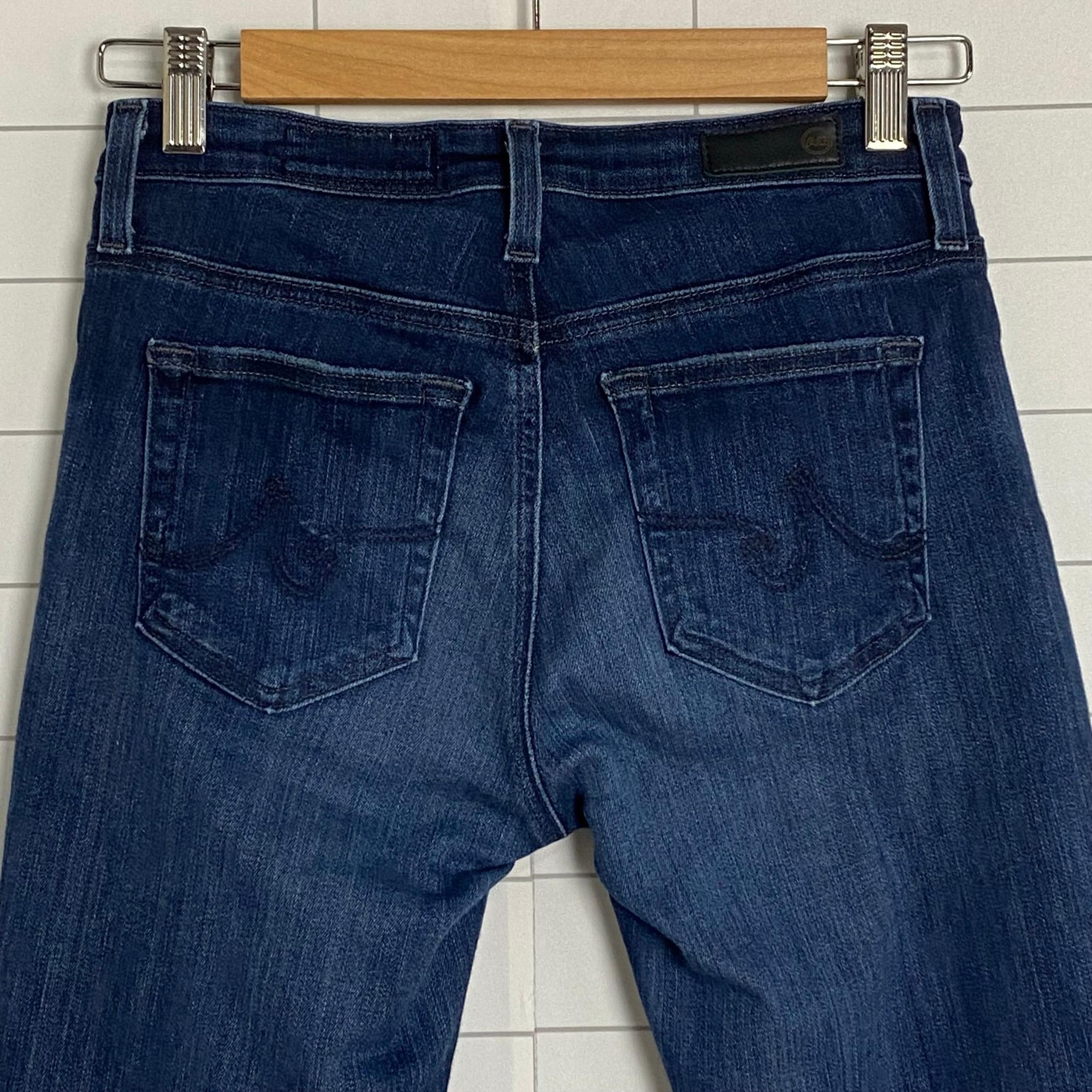 Adriano Goldschmied The Prima Crop Cigarette Jeans Sz 25 Dark Stretch Denim
