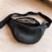 Black Faux Leather belt bag Fanny Pack