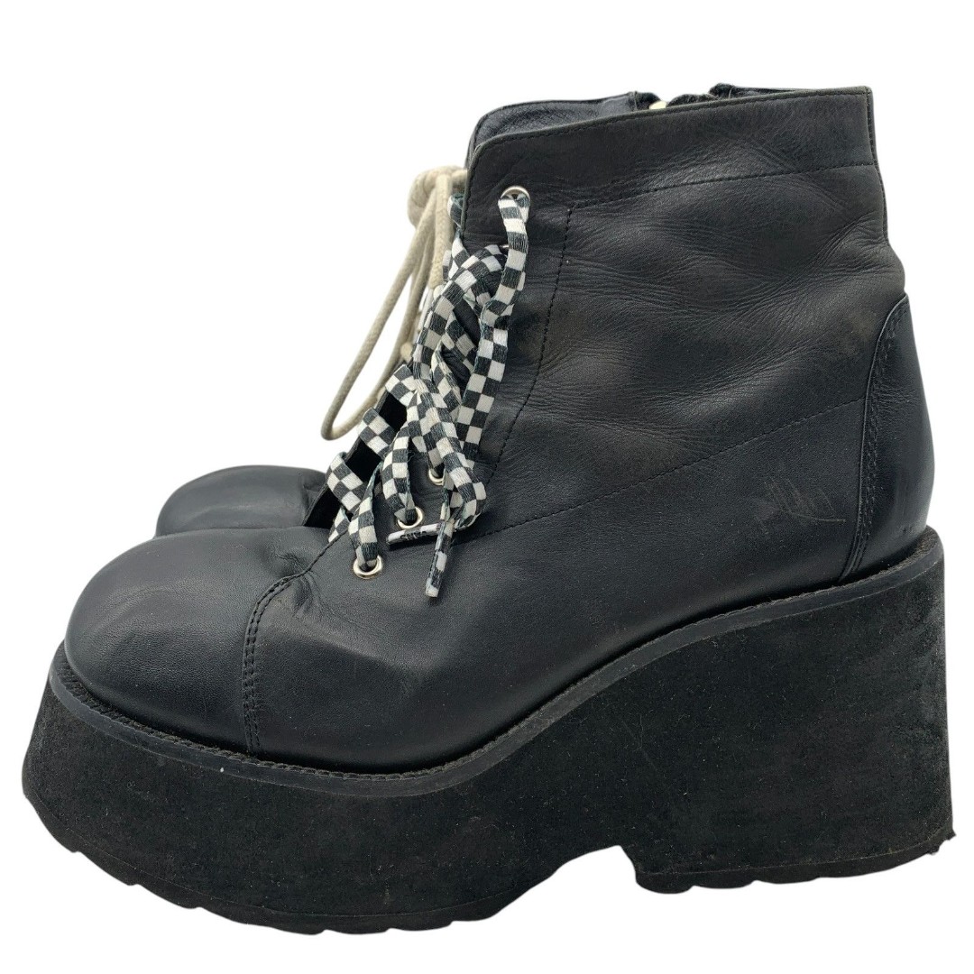 UNIF Ryder Boots Black Lace Up Platform Leather Women’s Size 7