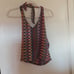 Shameless- Vintage- Women's/Junior's- Multicolor- Zig-Zag- Halter Top- Medium