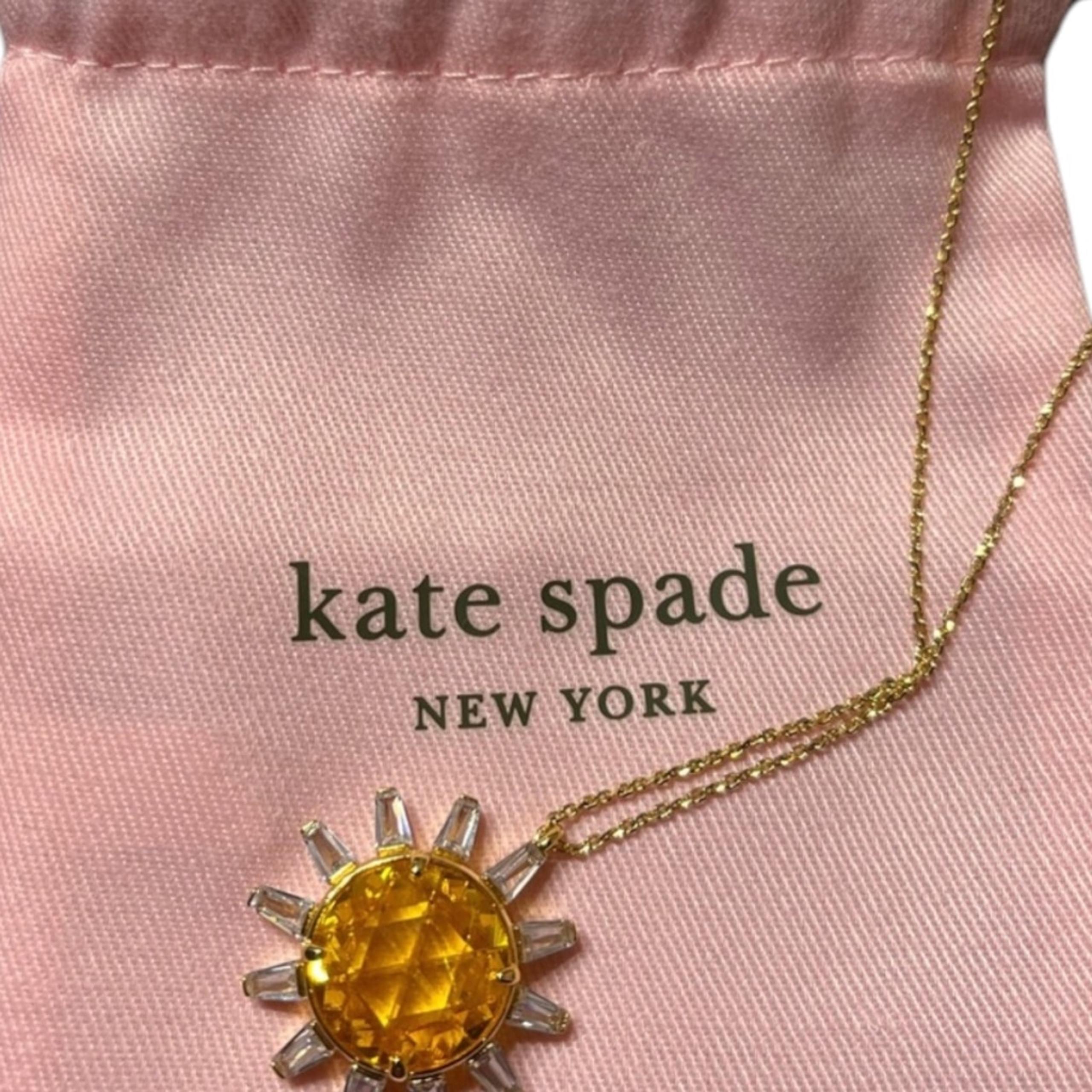Women Kate Spade Gold Sunburst Statement Necklace OS